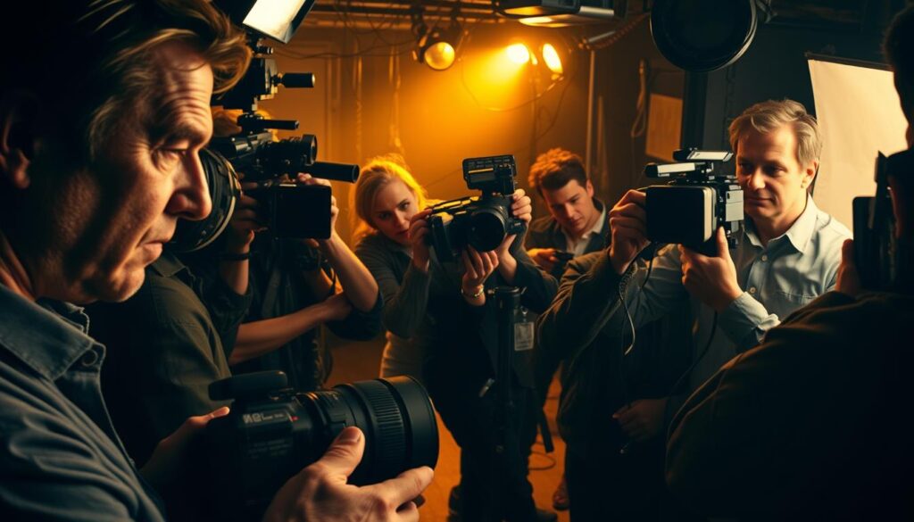 desafios em gravações de cinema e TV