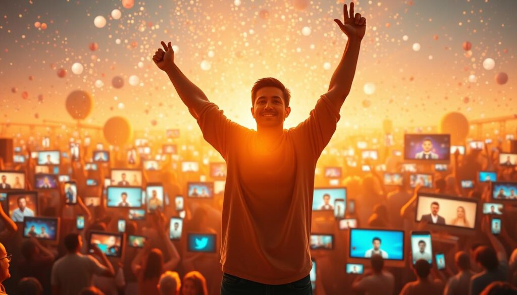 sucesso nas redes sociais