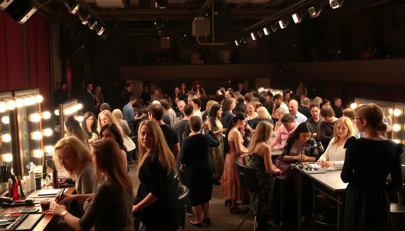 bastidores da moda, figurino de celebridades, maquiagem de estrelas