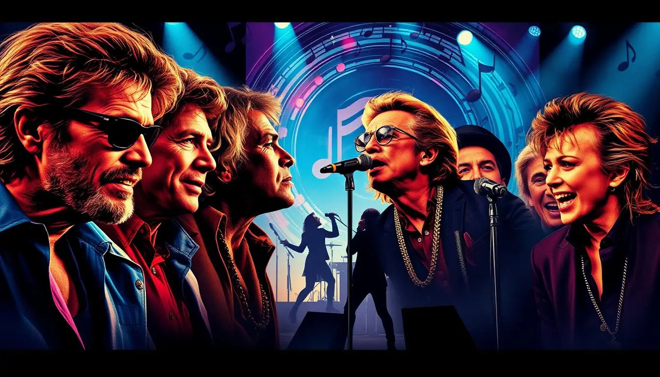 ícones da música pop, artistas lendários, cultura musical