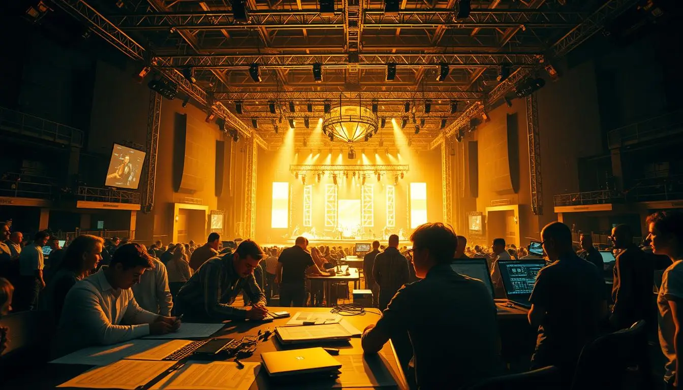 bastidores da música